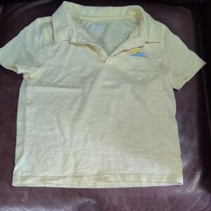 Yellow Polo Shirt with Embroidered Logo